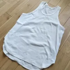 GU ホワイト ワッフルタンクトップ　Мサイズ