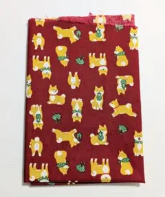 生地　柴犬柄　使用残り