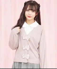 【2点セット】 カーディガン 襟付きワンピース