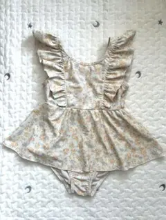 花柄フリルベビー水着 95cm