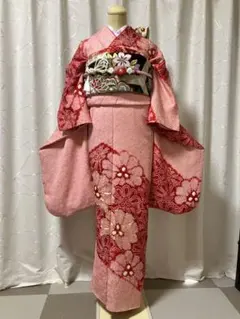 三越 総絞り 振袖セット 華やか 赤 ピンク - メルカリ