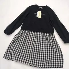 ⑮AURORA moon　女の子ワンピース　トレーナー　130　訳あり新品　長袖