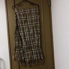 チェック柄フリンジストール