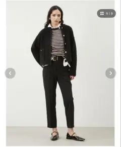 【週末限定値下げ】MilaOwen 金釦ノーカラーコンパクトラメニットジャケット