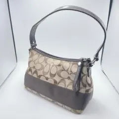 美品 Coach コーチ シグネチャー アクセサリーポーチ ワンショルダーバッグ