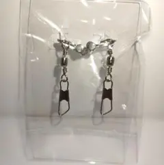 핸드메이드 지퍼 귀걸이 펑크락