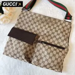 GUCCI グッチ　GGキャンバス シェリー　ショルダー バッグ　トートバッグ