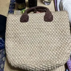 ラルフローレン　かごバッグ レザー ハンドル付きのサムネイル