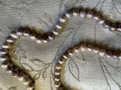 1/31 まで☆パールのネックレス☆薄紫系☆約1.2m