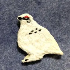 鳥の刺繍フェルトブローチ