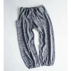 SARAXJIJI スラブコットンクロップドサンダPT チャコール