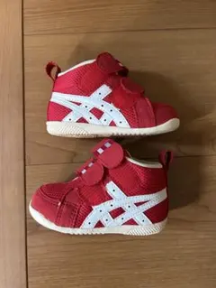 美品 試着のみ asics ベビーシューズ 赤 11.5cm