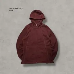 ザノースフェイスクレセントフルジップフーディ レディースL バーガンディ