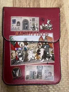 ダヤン　スマホポーチ　ショルダーバッグ　赤のサムネイル
