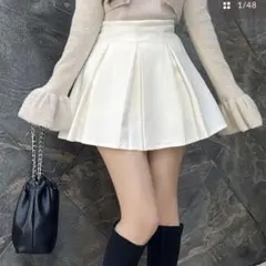 Darich ダーリッチ ダブルプリーツミニスカート ベージュ BEG - メルカリ