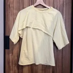 ungrid デザインレイヤードTシャツ　イエローのサムネイル