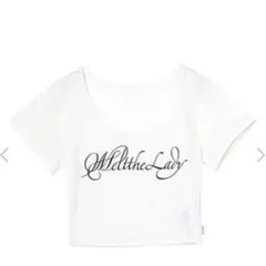 melt the lady Logo tight t-shirts Whiteのサムネイル