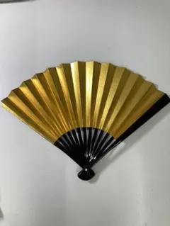 金銀 リバーシブル 扇子 黒骨