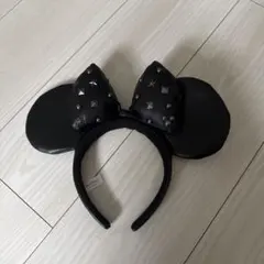 ミッキー耳カチューシャ 黒 スタッズ付き