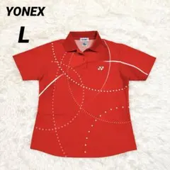 YONEX ヨネックス 半袖 ポロシャツ L バドミントン テニスウェア ドット