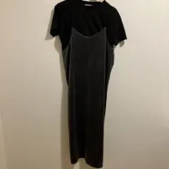 ビーミングバイビームス　ベロアキャミワンピース　tシャツセット