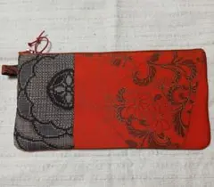 着物古着 ファスナーポーチ