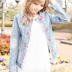 Rady フラワービジューデニムジャケット