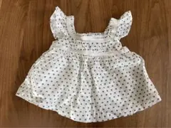 BabyGAPリボン柄フリルタンクトップ 70 ホワイト