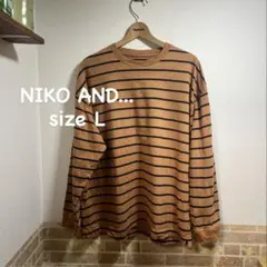 NIKO AND... ニコアンド ロンT カットソー 横島柄のサムネイル