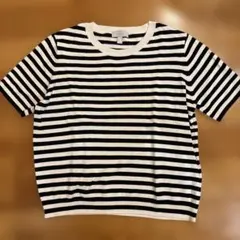 ボーダー半袖ニット