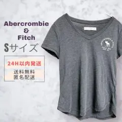 Abercrombie & Fitch VネックTシャツ Sサイズ　グレー　半袖