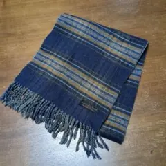 ウール100%　チェック　マフラー