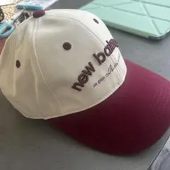 new balance キャップ FR ホワイト/バーガンディのサムネイル