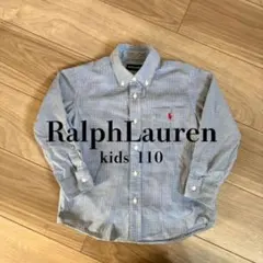 お*！様 ラルフローレン 110 長袖シャツ ギンガムチェック フォーマル 入園