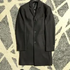 新品 H&M ウール チェスターコート サイズ44 ブラック
