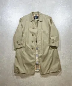 Burberry バーバリー ステンカラーコート バルマカーンコート 裏チェックのサムネイル