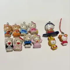【当時物】ハローキティ ストラップ 11個セット