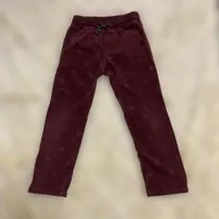 BREEZE スター柄　コーデュロイロングパンツワインレッド