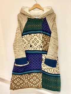 ★チャイハネ購入品★ニット★ジャケット★ボアフード付き★エスニック★アウター★