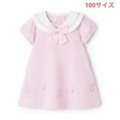 メゾピアノ新品新作タグ付き音符刺しゅう セーラー衿つき ワンピース