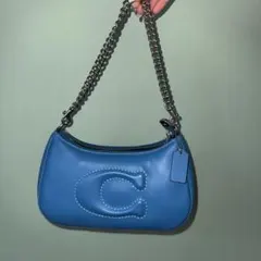 【値下げしました】COACH 青色 ハンドバッグ