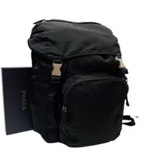 プラダ ナイロン 三角プレートロゴ リュック バックパック ブラック 黒色