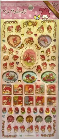 平成レトロ　My Melody 立体シール　2016年製
