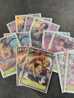 ワンピースカードゲーム レア 黄デッキ パーツ12枚セット