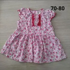 ミキハウス　ワンピース　花柄　女の子　80