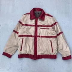 vintage ブルゾン　ジャンパー　フルジップ　ボア　レトロ　古着