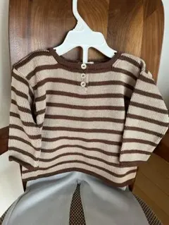 honoré（オノレ）のボーダー柄ニット⭐︎サイズ2Ｔ⭐︎新品タグつき