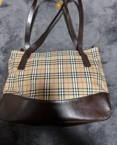 Burberry チェック柄トートバッグ