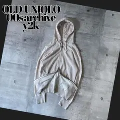 00s OLD UNIQLO ダブルジップ パーカー 短丈 c-boy y2k