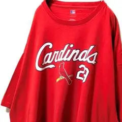 MLBセントルイスカージナルス29カーペンター Tシャツ レッド赤3XL古着